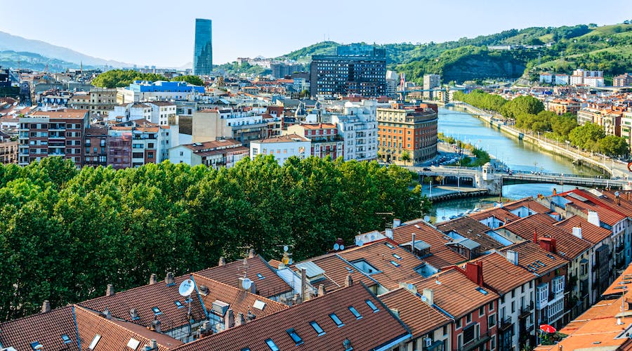 Byudsigt udover Bilbao